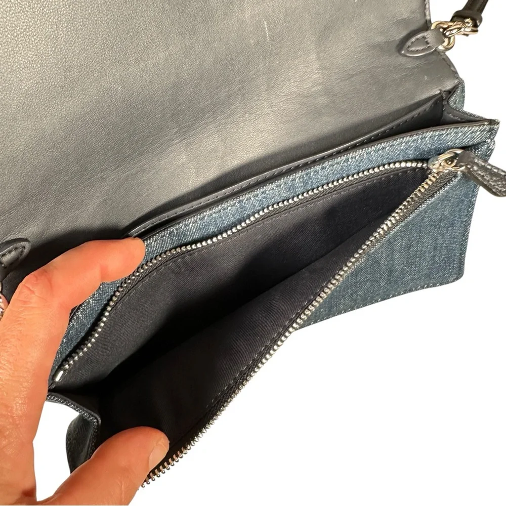COACH Anna Foldover Clutch Crossbody with Rivets - Picture 12 of 15